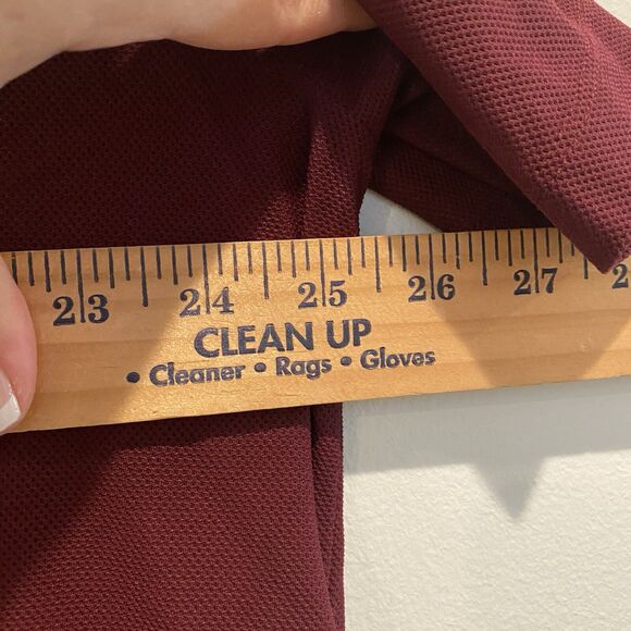 Adidas Cropped Top Women’s 2X Burgundy Red Mesh Athleisure Boxy Semi Sheer - Picture 8 of 9